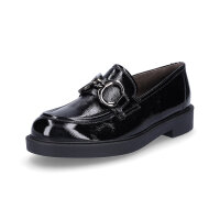 Paul Green Damen Leder Slipper schwarz Lack