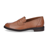 Paul Green Damen Leder Loafer cognac