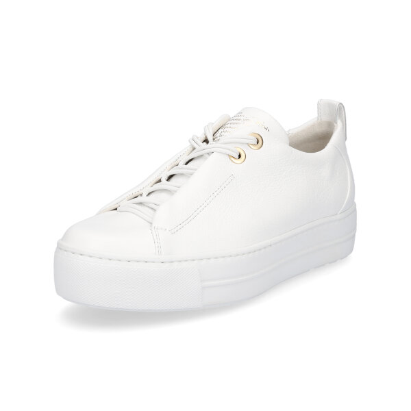 Paul Green Damen Leder Sneaker wei&szlig;