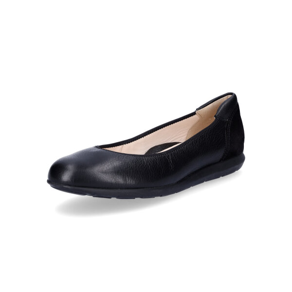 Ara Damen Leder Ballerina schwarz