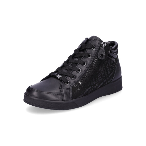 Ara Damen Leder Sneaker schwarz