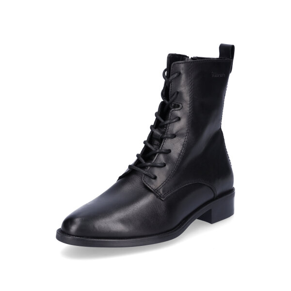 Tamaris Damen Leder Schn&uuml;rboot schwarz