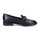 Tamaris Damen Leder Slipper schwarz