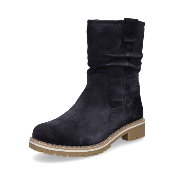 Tamaris Damen Leder Boot navy blau
