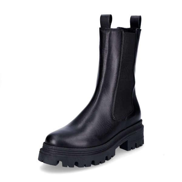 Tamaris Damen Leder Chelsea Boot schwarz