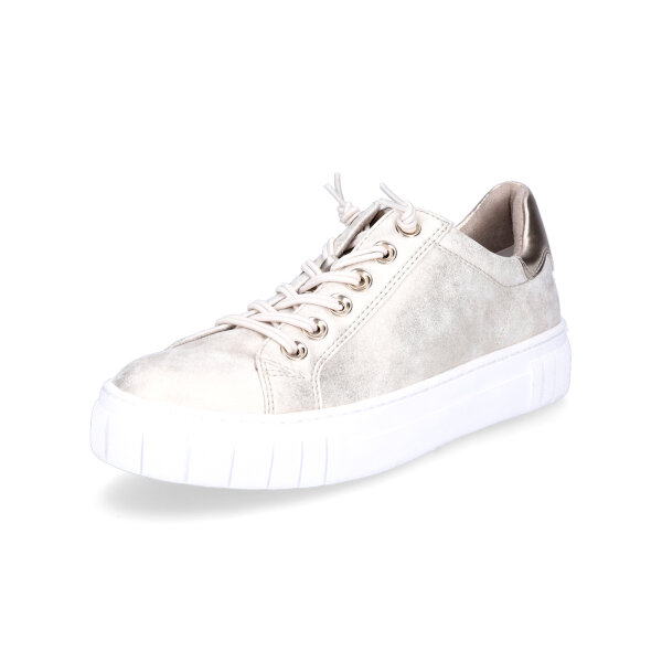 Marco Tozzi Damen Sneaker beige metallic