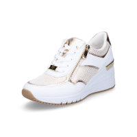 Marco Tozzi Damen Keil Sneaker weiß gold