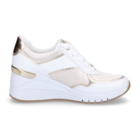 Marco Tozzi Damen Keil Sneaker wei&szlig; gold