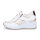 Marco Tozzi Damen Keil Sneaker wei&szlig; gold