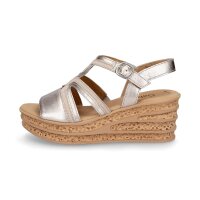 Gabor Damen Keilsandalette beige metallic