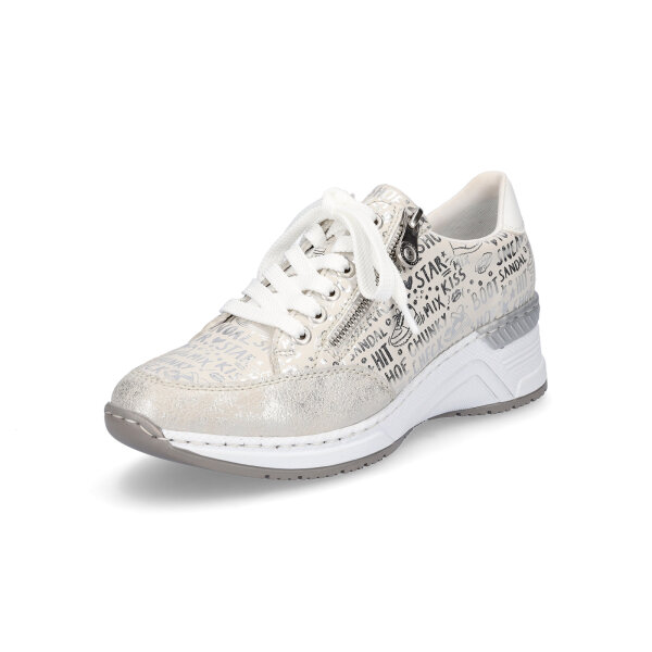 Rieker Damen Sneaker beige metallic