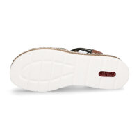 Rieker Damen Sandale gr&uuml;n braun