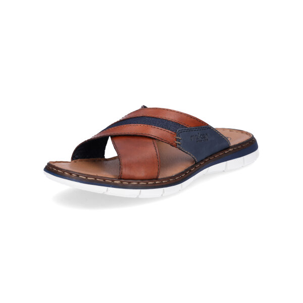 Rieker Herren Pantolette braun blau