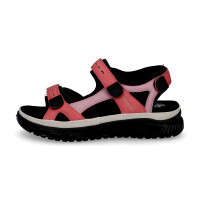 Rieker Damen Sandale rot pink schwarz