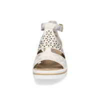 Rieker Damen Keilsandalette beige gold