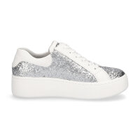 Waldl&auml;ufer Damen Sneaker Nicky silber wei&szlig; Glitzer
