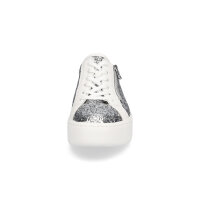 Waldl&auml;ufer Damen Sneaker Nicky silber wei&szlig; Glitzer