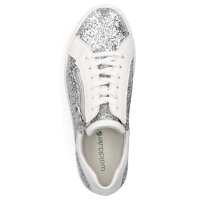 Waldl&auml;ufer Damen Sneaker Nicky silber wei&szlig; Glitzer
