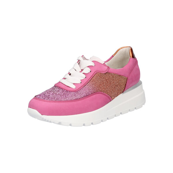 Waldläufer Damen Sneaker pink orange Glitzer