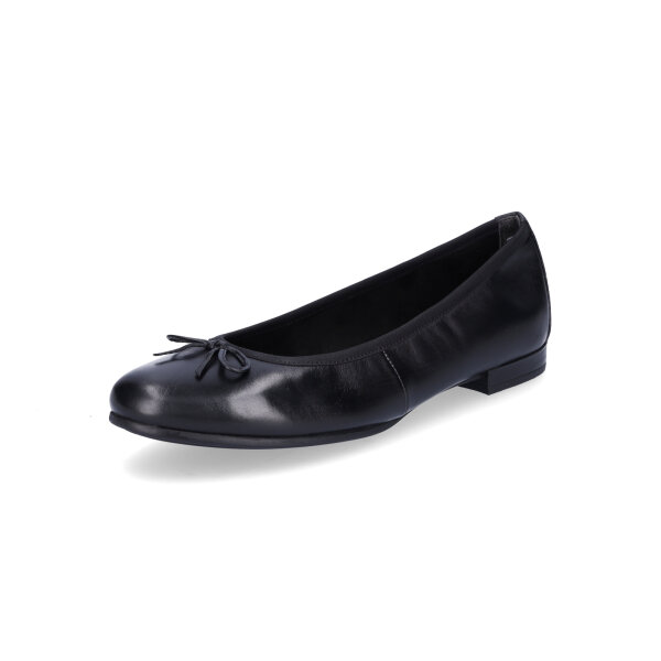 Tamaris Damen Leder Ballerina schwarz