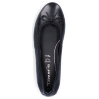 Tamaris Damen Leder Ballerina schwarz