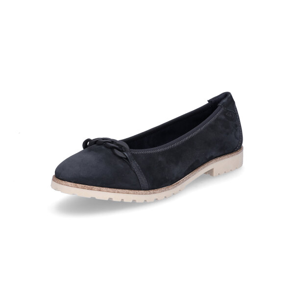 Tamaris Damen Leder Ballerina blau