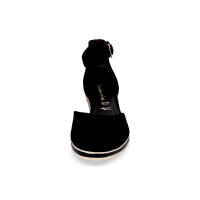 Tamaris Damen Keilsandalette schwarz