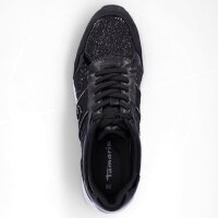 Tamaris Damen Sneaker schwarz Glitzer