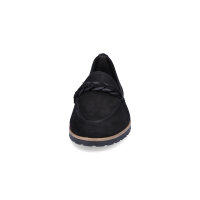 Tamaris Damen Leder Loafer schwarz