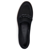 Tamaris Damen Leder Loafer schwarz
