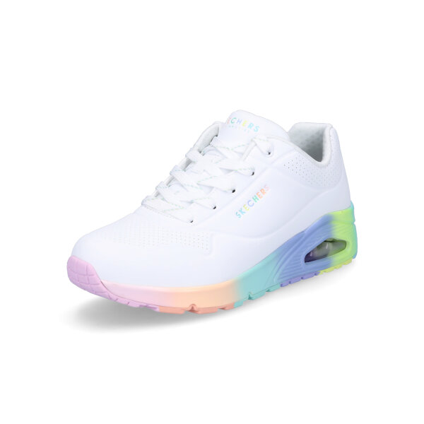 Skechers Damen Sneaker Uno Rainbow Souls wei&szlig; multi
