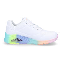 Skechers Damen Sneaker Uno Rainbow Souls wei&szlig; multi