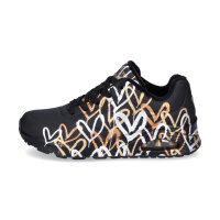 Skechers JGoldcrown Damen Sneaker UNO Metallic Love schwarz