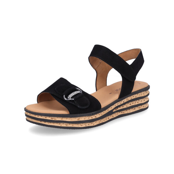 Gabor Damen Keilsandalette schwarz