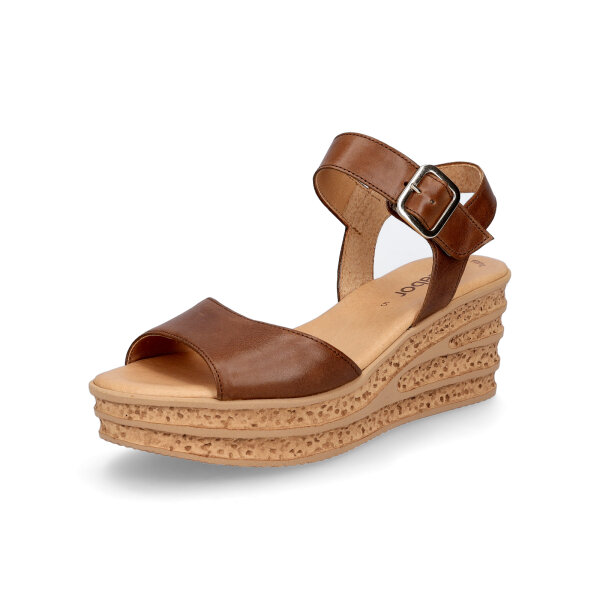 Gabor Damen Plateau Keilsandalette braun