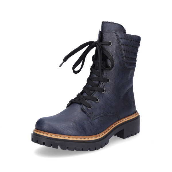Rieker Damen Schn&uuml;rboot blau
