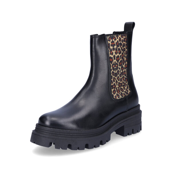 Tamaris Damen Chelsea Boot schwarz Leo