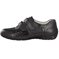 Waldläufer Damen Klettschuh schwarz