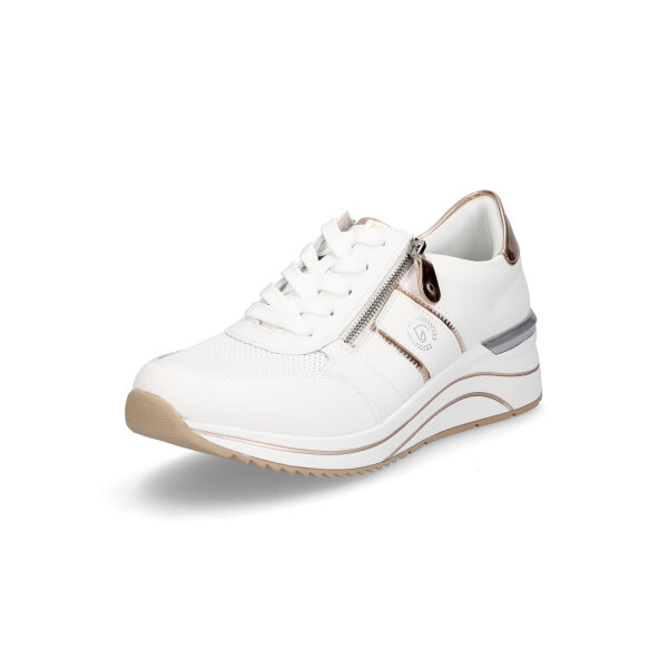 Remonte Damen Sneaker weiß kupfer