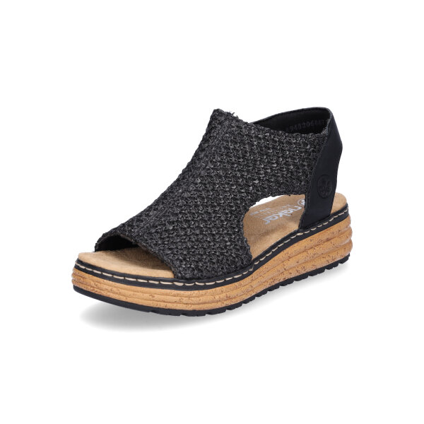 Rieker Damen Sandale schwarz