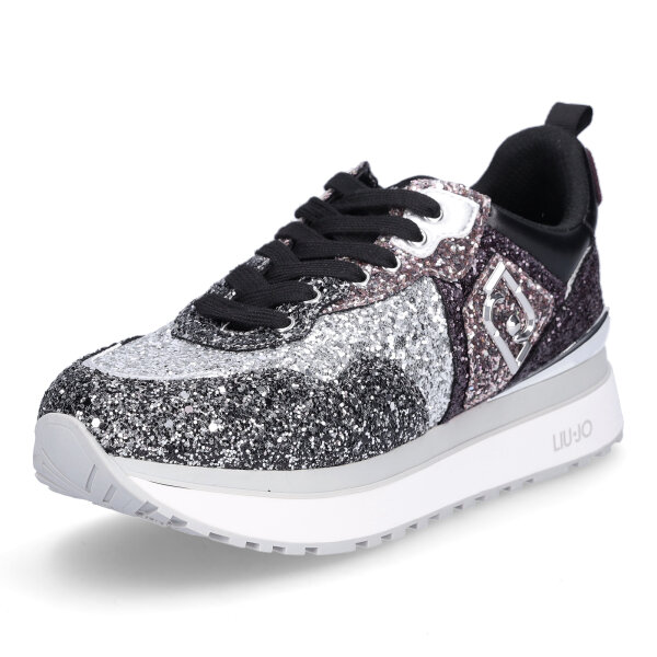 Liu Jo Damen Sneaker Maxi Wonder 01 silber schwarz