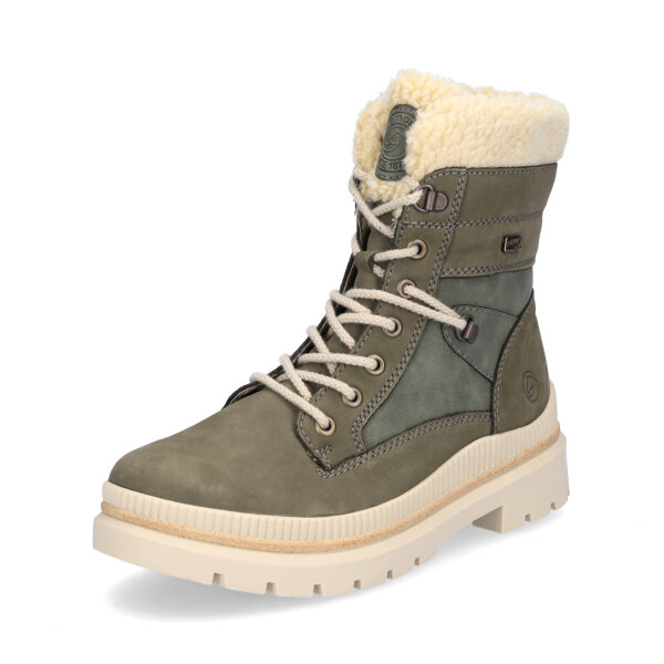 Remonte Damen Schn&uuml;rboot khaki