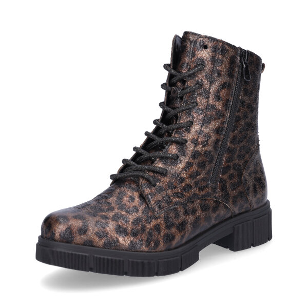 Remonte Damen Schn&uuml;rboot leo metallic