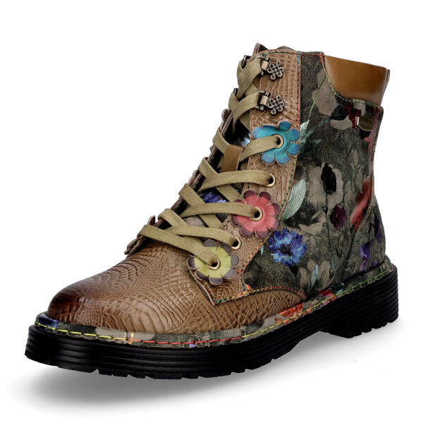 Laura Vita Damen Schn&uuml;rboot Incaso 39 khaki