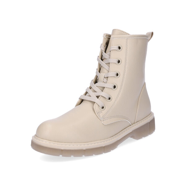 Marco Tozzi Damen Schnürboot beige
