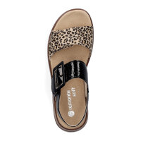 Remonte Damen Sandale schwarz leo