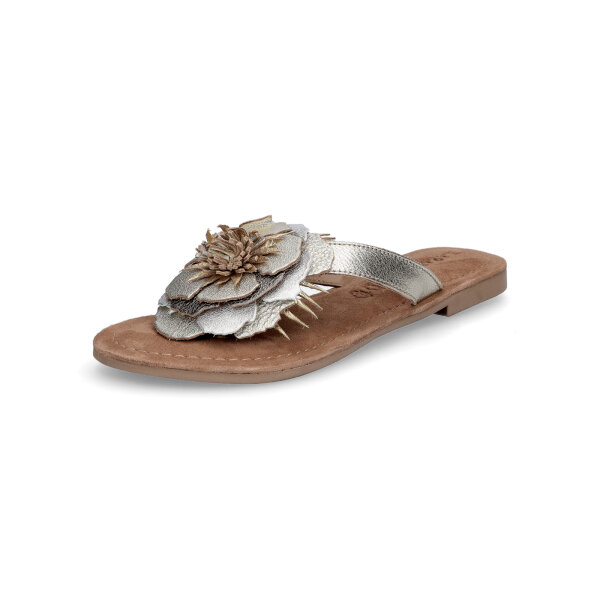 Lazamani Damen Pantolette Hilde gold