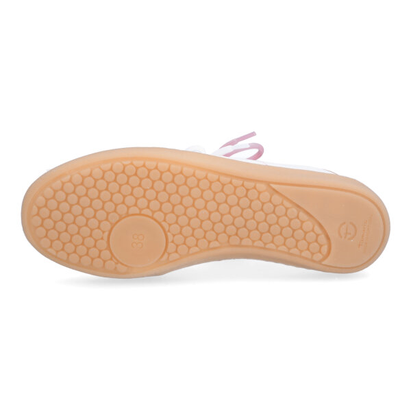 Tamaris Damen Sneaker wei&szlig; rosa