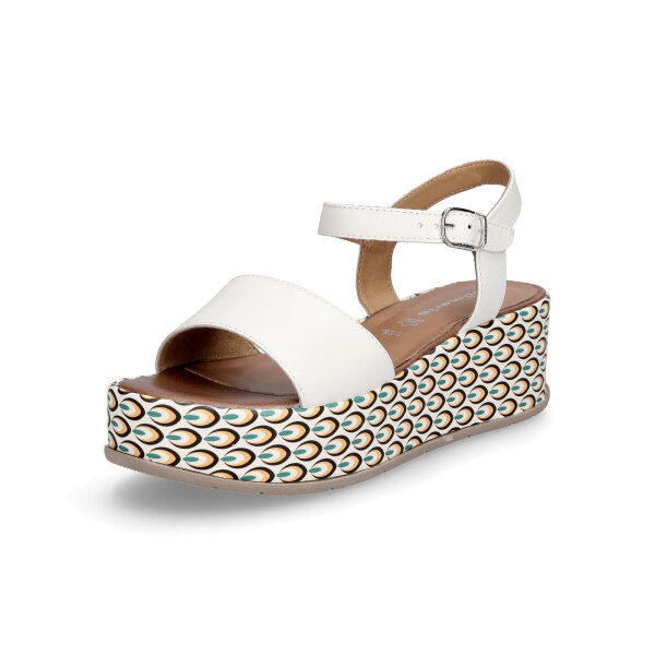 Tamaris Damen Plateau Sandalette wei&szlig;