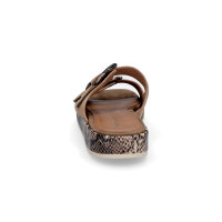 Tamaris Damen Pantolette beige python